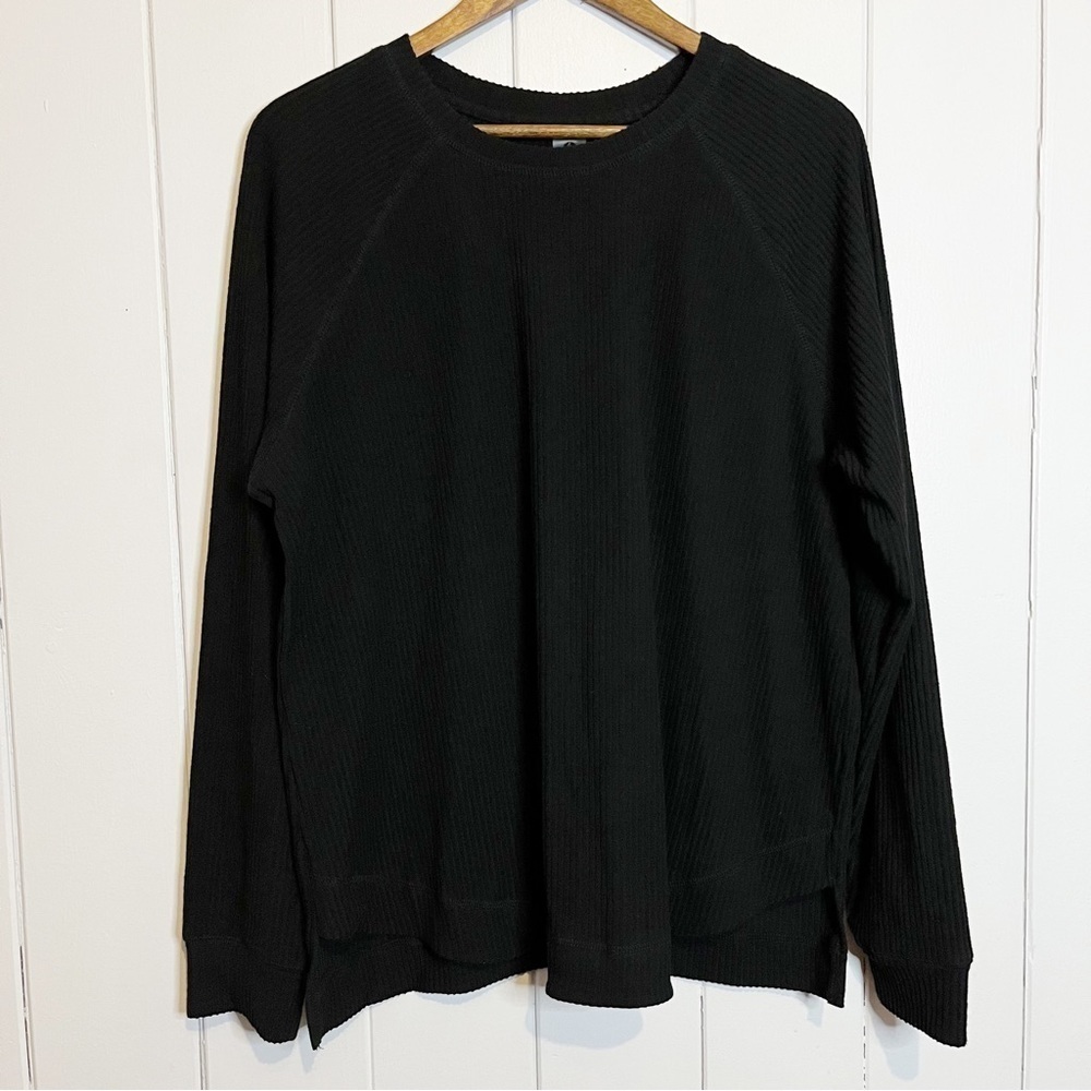 Mono B Black Ribbed Lond Sleeve. Size 1X.